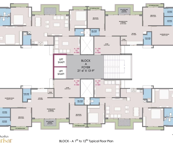 Unit Type A Typical Plan