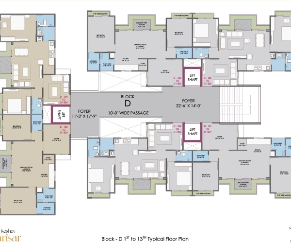 Unit Type D Typical Plan