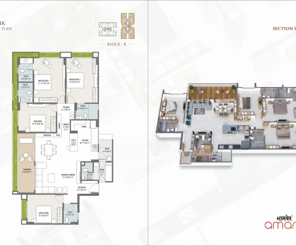 4BHK Unit Plan
