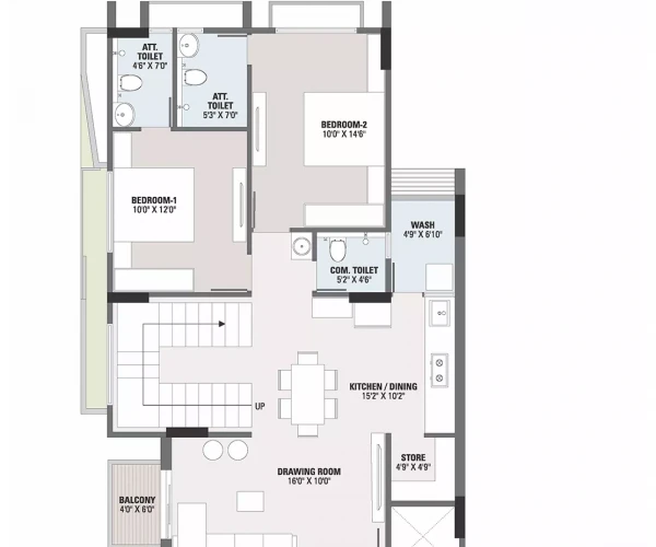 Penthouse Base Level Plan